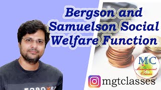 Bergson and Samuelson Social Welfare Function in Hindi [upl. by Corbin]