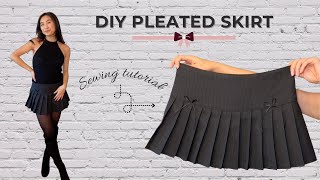 HOW TO Make your own Pleated Mini Skirt DIY Sewing Tutorial [upl. by Fernando657]