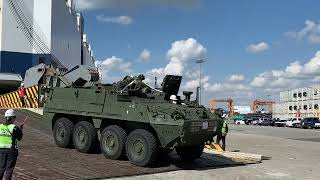 22 SBCT Vehicles Arrive in Korea  on Oct 8 2022 [upl. by Finer]