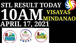 10AM STL RESULT TODAY APRIL 17 2021 PARES SWER2 SWER3 VISAYAS MINDANAO [upl. by Kuehnel]