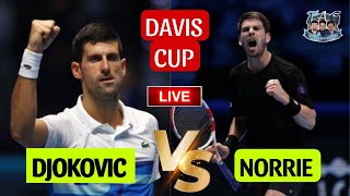 🔴LIVE  DJOKOVIC vs NORRIE  DAVIS CUPWORLD GROUP  PLAY OFFS • LIVE Score with AO Tennis gameplay [upl. by Llekcm]