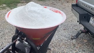 Can You Spread Pulverized Lime With A Spin Spreader [upl. by Cristy291]