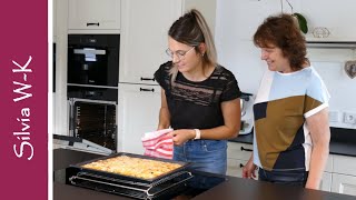 Blitzkuchen  Blechkuchen mit Sauerkirschen  leicht [upl. by Diaz]