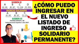 ¿Cómo puedo Ingresar en el Nuevo listado de Ingreso Solidario Permanente  Aquí explico [upl. by Occor304]