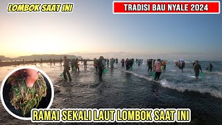 RAMAI SEKALI TRADISI BAU NYALE DI LOMBOK SAAT INI TAHUN 2024 PART 1 [upl. by Ayahsal920]