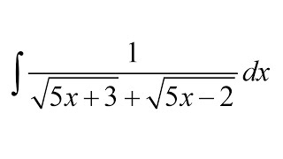 Integral of 1sqrt5x3sqrt5x2 dx [upl. by Leahsim]