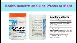 Health Benefits And Side Effects Of Msm Supplement​ [upl. by Schiffman]