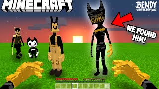 WE SPAWNED INK BENDY IN MINECRAFT PE BENDY V3 ADDON [upl. by Klos]