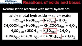 R317  R324 Reactions of acids and bases [upl. by Allimak]