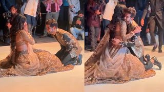 Mouni Roy EMOTIONAL Moment With Bestfriend Rahul Shetty At Wedding Reception [upl. by Oidiple]