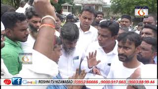 Nizamabad AIMIM visit Bharatrani Colony and stop houses II 1708204 II [upl. by Eedak]