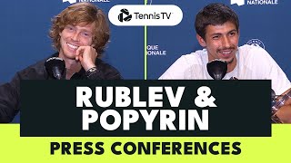 Andrey Rublev amp Alexei Popyrin React To 2024 Montreal Final 🗣️ [upl. by Sheline]