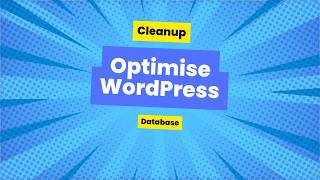 Cleaning Optimising WordPress Database using Pro amp Free EasytoUse Plugin  Database Cleaner Plugin [upl. by Armanda839]