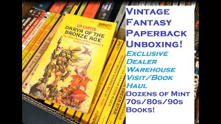 IMMENSE VINTAGE FANTASY amp HORROR PAPERBACKS UNBOXING amp Book Haul Dealer Warehouse Exclusive [upl. by Latsyrc]