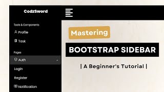 Sidebar Menu Using Bootstrap 5  Bootstrap 5 Sidebar [upl. by Aribold]