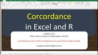 274 Concordance from Cox PH in Excel and R [upl. by Ashla]