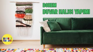 BOHEM DUVAR HALISI YAPIMI  Bohemian Wall Carpet Making [upl. by Bigg800]