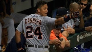 Miggy doesnt appreciate Rodneys brushback pitch [upl. by Anerat]