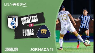 Resumen Querétaro vs Pumas  J11  Liga BBVA MX Femenil [upl. by Einial]