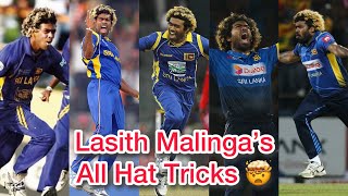 Lasith Malinga’s All Hat tricks 🤯🔥 [upl. by Aij]