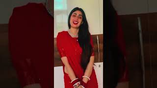 Chammak Challo girl🌹redsareelook chammakchallodancevideo shortsviral shorts kareena pooja [upl. by Ott203]