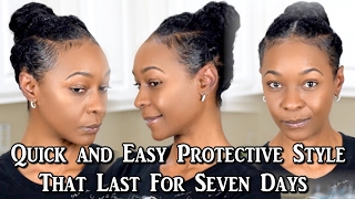 Quick and Easy Protective Style That Last for 7 Days  Natural Hair [upl. by Euqenimod]