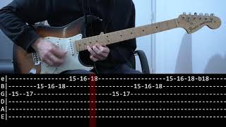 Queen  Bohemian Rhapsody solo Guitar lesson with TAB [upl. by Airad985]