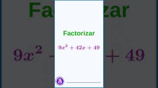 Factorización de un trinomio cuadrado perfecto  UNAM IPN Chapingo UAM [upl. by Aihtekal672]