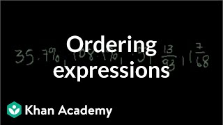 Ordering numeric expressions  Decimals  PreAlgebra  Khan Academy [upl. by Gayl]