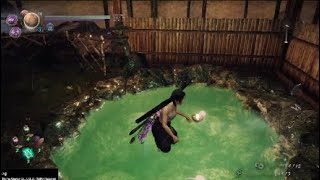 Nioh 2  Where to find the Secret Hot Spring in Pervading Waters Nurikabe Wall fight [upl. by Timofei]