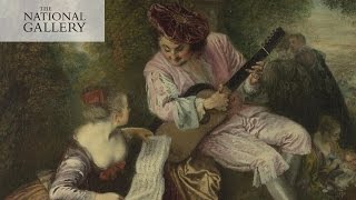 JeanAntoine Watteau’s ‘The Scale of Love’  Painted Lovers  National Gallery [upl. by Tally]