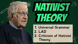 NATIVIST THEORY by Noam Chomsky in UrduHindi [upl. by Anastasio]