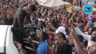 Shatta Wale celebrates birthday with fans at Nima Market  Highlights [upl. by Aisset]