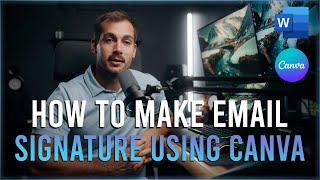 Create a GmailOutlook Signature using Canva [upl. by Anilat]