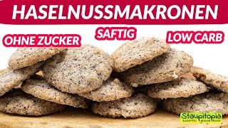 Weiche Haselnussmakronen ohne Zucker aus nur 3 Zutaten backen [upl. by Menendez]