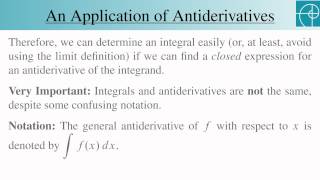 An Application of Antiderivatives [upl. by Nnayecats]