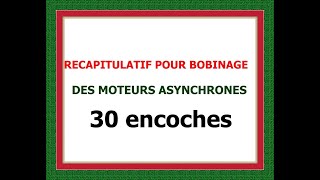 Comment faire un schéma de bobinage RÉCAPITULATIF POUR BOBINAGE 30 encoches [upl. by Rigby114]