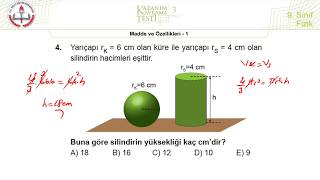 9Sınıf MEB Okul Kursu Fizik KKTesti 3 PDF Madde ve Özellikleri1 20202021 [upl. by Searby]