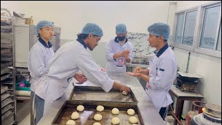 Bakery training Nepal  how to make small burger Bun  bakery items  bread items [upl. by Tatiania292]