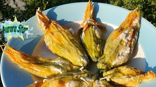 Ricetta semplice e gustosa i fiori di zucca ripieni al forno Con ricotta [upl. by Eilujna]