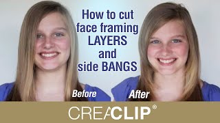 How to cut face framing LAYERS and side BANGS [upl. by Lifton927]