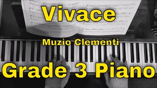 Vivace  Grade 3 ABRSM Piano 20232024 A2 [upl. by Broeder535]