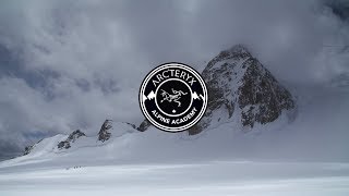 Arcteryx Alpine Academy  Crossing a Bergschrund [upl. by Nohsreg371]