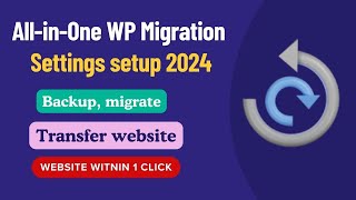 How to migrate WordPress website using all in one wp migration All in one wp migration plugin 2024 [upl. by Novyart]