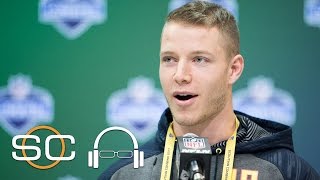 Panthers FirstRound Pick Christian McCaffrey Joins SportsCenter  SC With SVP  April 28 2017 [upl. by Acinoda]