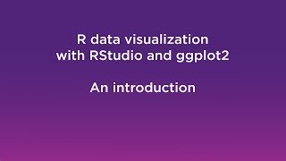 R data visualisation with ggplot2 – introduction [upl. by Nayr]