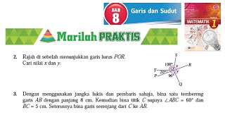 KSSM Matematik Tingkatan 1 Bab 8 garis dan sudut marilah praktis no2 buku teks tingkatan 1 [upl. by Ardnama813]