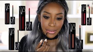 Trying on NARS Powermatte Lip Pigments  Jackie Aina [upl. by Nageem]