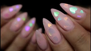 ♡MATTE IRIDESCENT HEARTS  ENCAPSULATED GLITTER♡ [upl. by Midis]