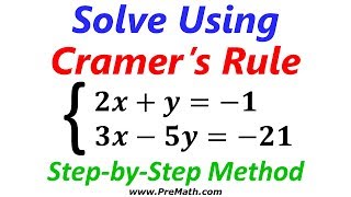 How to Solve a System of Equations Using Cramers Rule StepbyStep Method [upl. by Blalock]